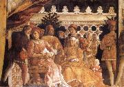 MANTEGNA, Andrea The Gonzaga Family and Retinue finished oil painting artist